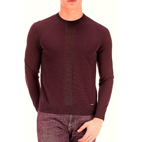 DSQUARED2 Purple KNIT Lightweight PULLOVER Sweater MADE IN ITALY Cotton M - Picture 2 of 2
